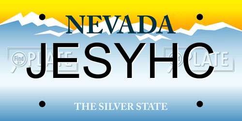 JESYHC Nevada License Plate