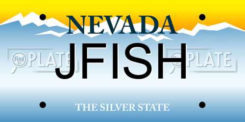 JFISH Nevada License Plate