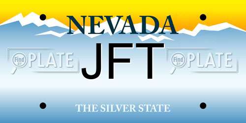 JFT Nevada License Plate