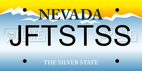 JFTSTSS Nevada License Plate