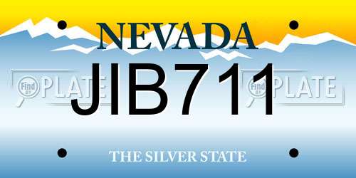 JIB711 Nevada License Plate