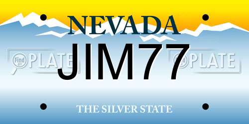 JIM77 Nevada License Plate