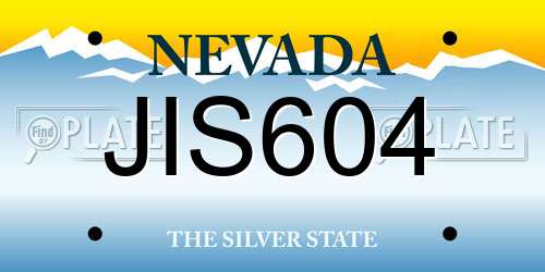 JIS604 Nevada License Plate