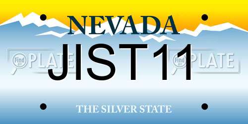 JIST11 Nevada License Plate