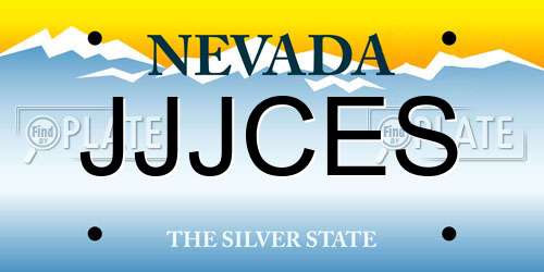 JJJCES Nevada License Plate