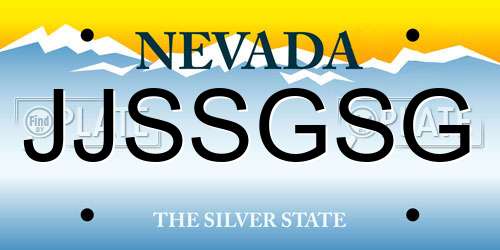 JJSSGSG Nevada License Plate
