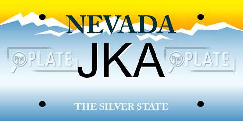 JKA Nevada License Plate