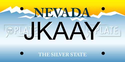 JKAAY Nevada License Plate