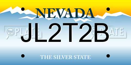 JL2T2B Nevada License Plate