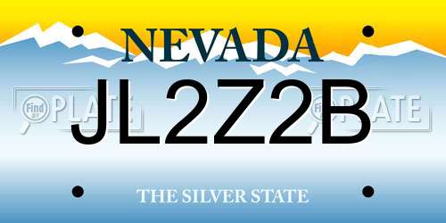 JL2Z2B Nevada License Plate