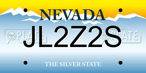 JL2Z2S Nevada License Plate