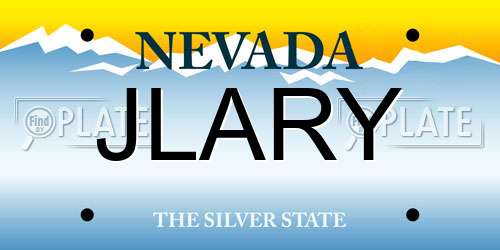 JLARY Nevada License Plate