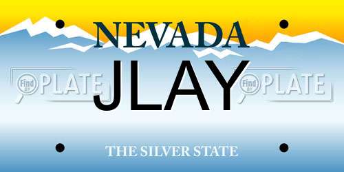 JLAY Nevada License Plate