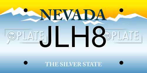 JLH8 Nevada License Plate