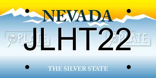 JLHT22 Nevada License Plate