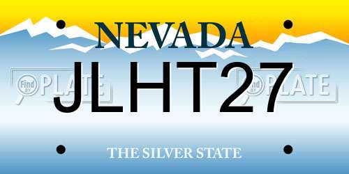 JLHT27 Nevada License Plate