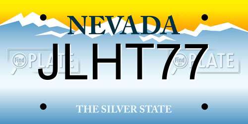 JLHT77 Nevada License Plate