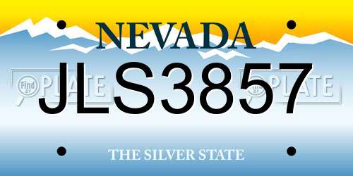 JLS3857 Nevada License Plate