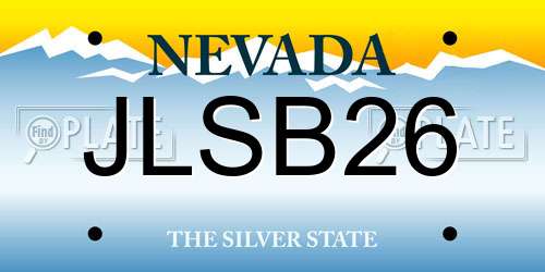 JLSB26 Nevada License Plate