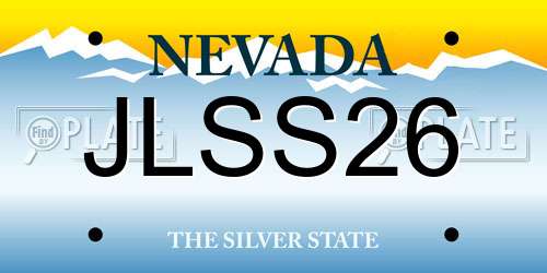 JLSS26 Nevada License Plate