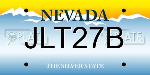 JLT27B Nevada License Plate