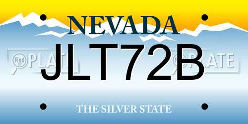 JLT72B Nevada License Plate