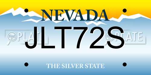 JLT72S Nevada License Plate