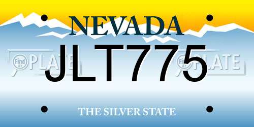 JLT775 Nevada License Plate