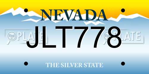 JLT778 Nevada License Plate