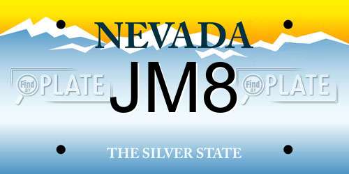 JM8 Nevada License Plate