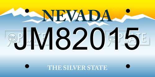 JM82015 Nevada License Plate