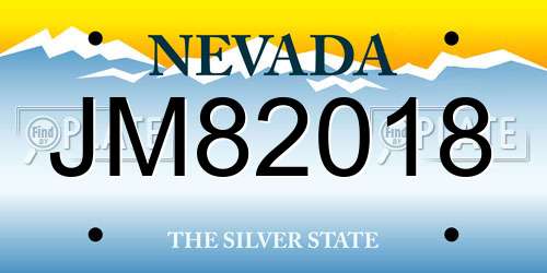 JM82018 Nevada License Plate