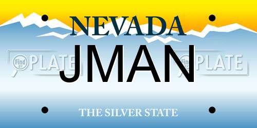 JMAN Nevada License Plate