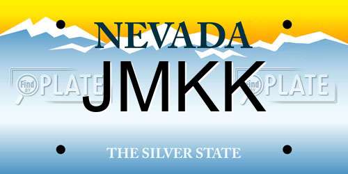 JMKK Nevada License Plate