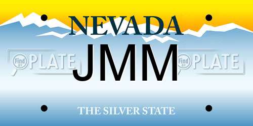 JMM Nevada License Plate