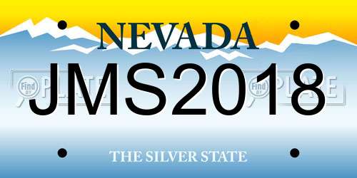 JMS2018 Nevada License Plate