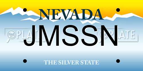 JMSSN Nevada License Plate
