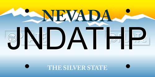JNDATHP Nevada License Plate