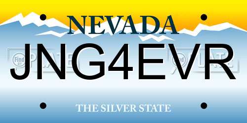 JNG4EVR Nevada License Plate