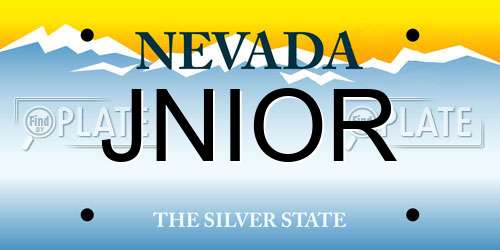 JNIOR Nevada License Plate