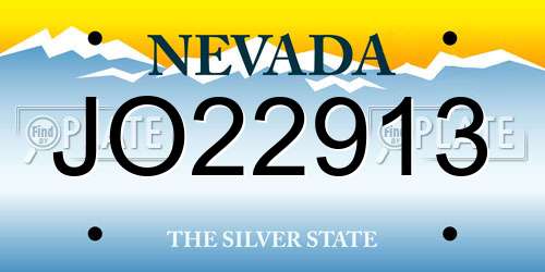 JO22913 Nevada License Plate