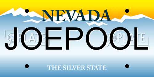JOEPOOL Nevada License Plate