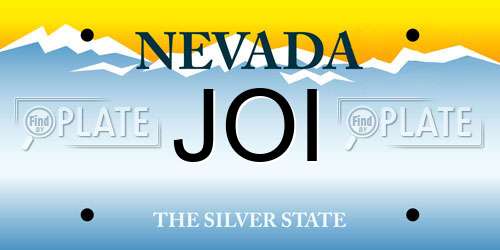 JOI Nevada License Plate