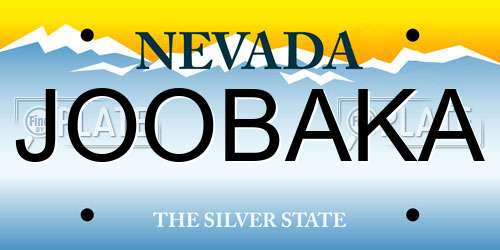 JOOBAKA Nevada License Plate