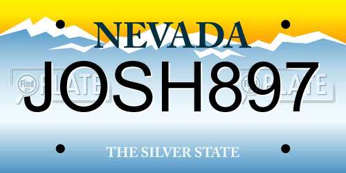 JOSH897 Nevada License Plate