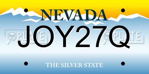 JOY27Q Nevada License Plate