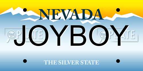 JOYBOY Nevada License Plate