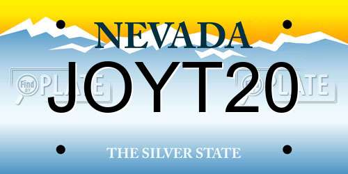 JOYT20 Nevada License Plate
