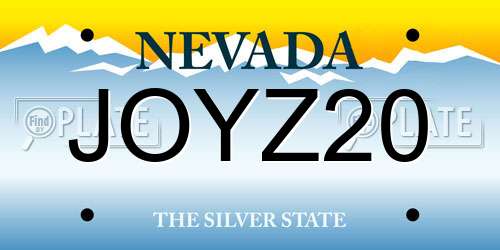 JOYZ20 Nevada License Plate