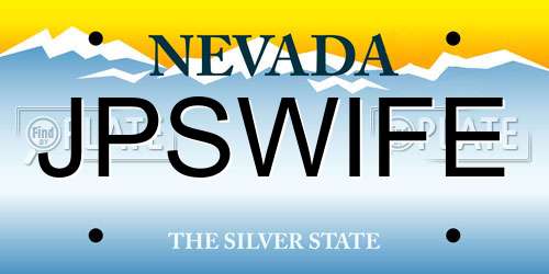 JPSWIFE Nevada License Plate